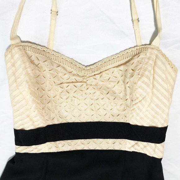 BCBG black and cream A line dress - Picture 4 of 8